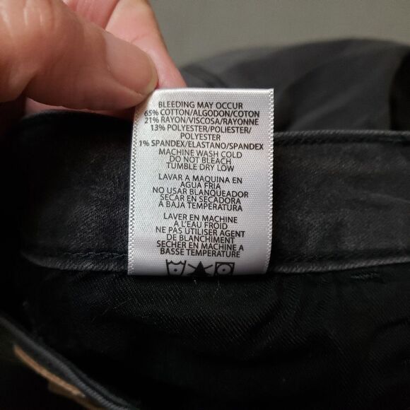 HIDDEN Raw Hem Ankle Flare Leg Jeans Black/Grey Mid Rise Jeans size 27 - Picture 10 of 14